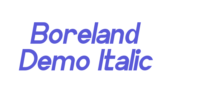 Boreland Demo Italic Font