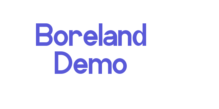 Boreland Demo Font