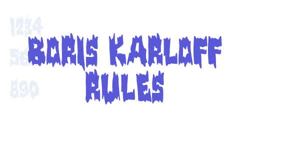 Boris Karloff Rules font