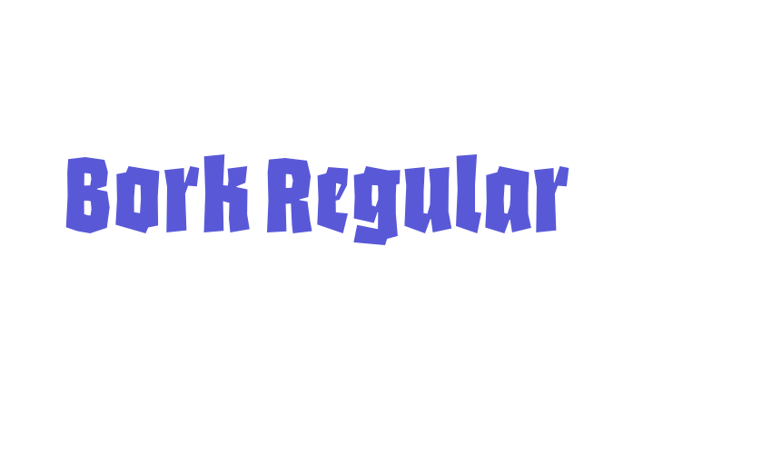 Bork Regular Font Download