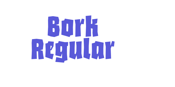 Bork Regular Font