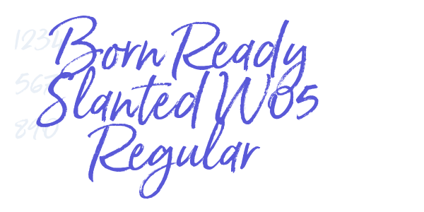 Born Ready Slanted W05 Regular font free