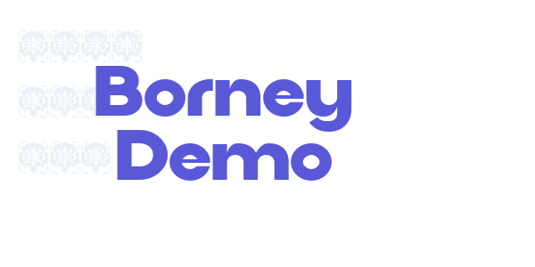 Borney Demo font free