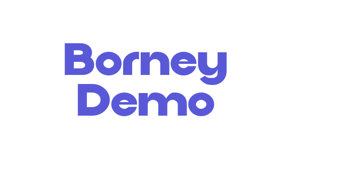 Borney Demo Font Download