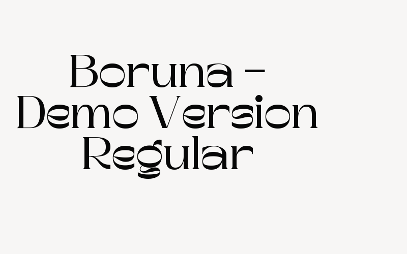 Boruna – Demo Version Regular Font