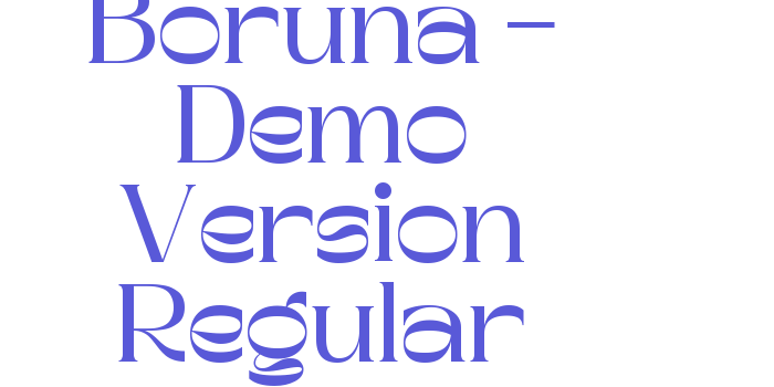 Boruna – Demo Version Regular Font