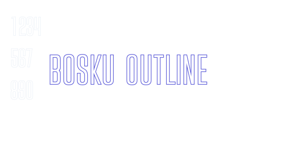 Bosku Outline font