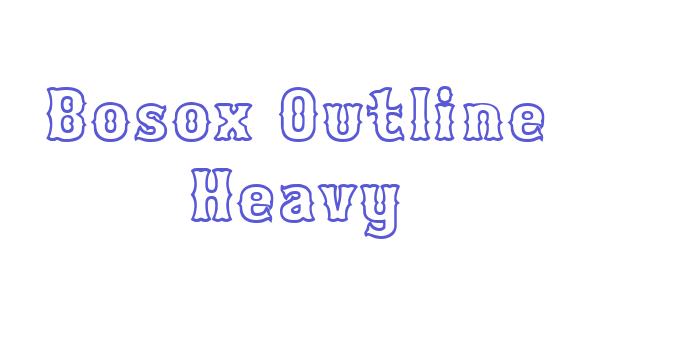 Bosox Outline Heavy Font Download