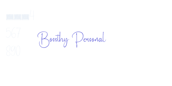 Bossthy Personal font free