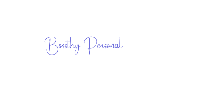 Bossthy Personal Font Download