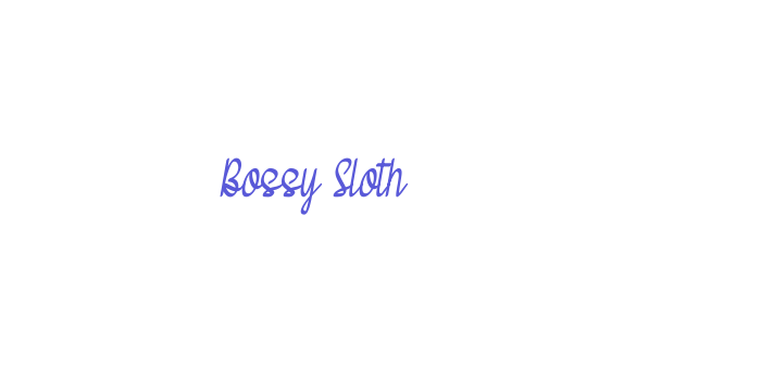 Bossy Sloth Font Download