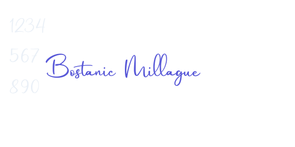 Bostanic Millague font free