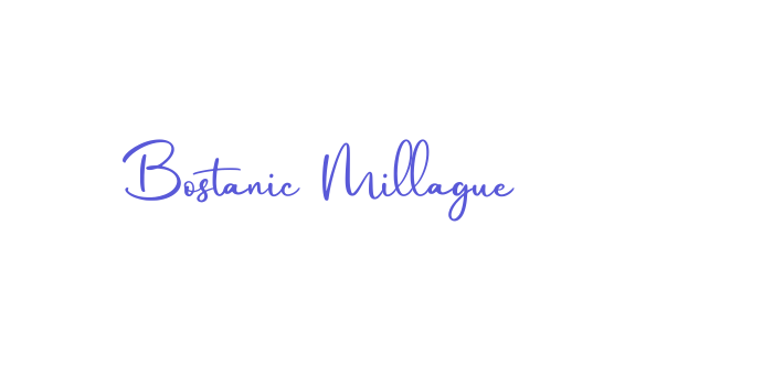 Bostanic Millague Font Download