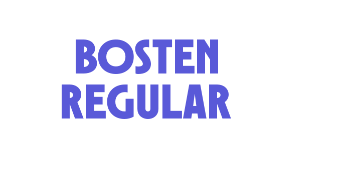 Bosten Regular Font