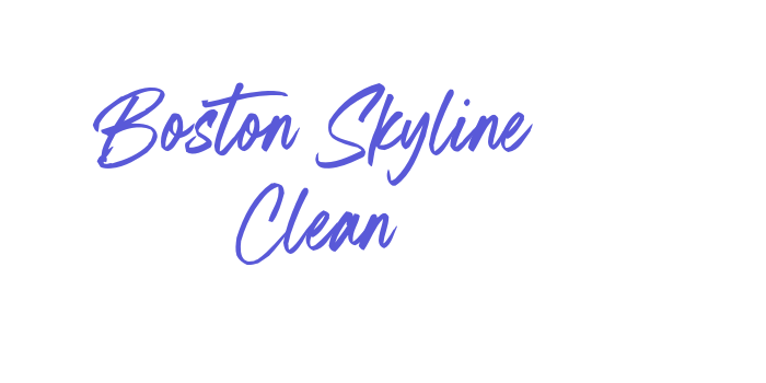 Boston Skyline Clean Font