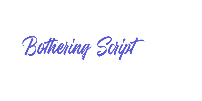 Bothering Script Font Download