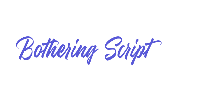 Bothering Script Font