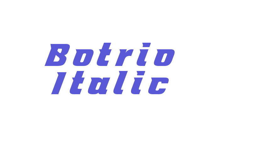 Botrio Italic Font