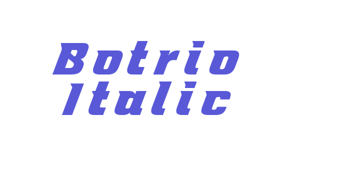 Botrio Italic Font Download