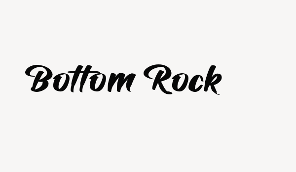 Bottom Rock Font