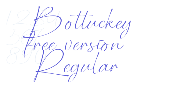 Bottuckey free version Regular font free