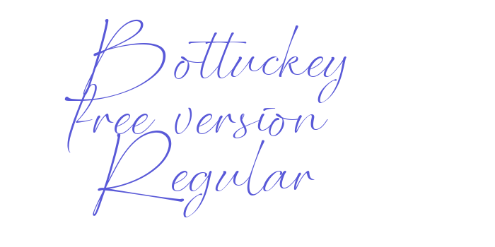 Bottuckey free version Regular Font Download