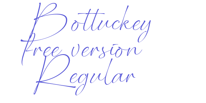 Bottuckey free version Regular Font