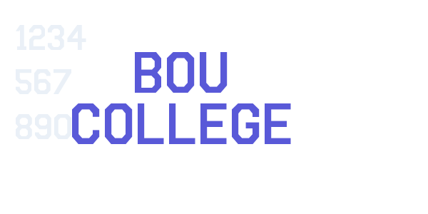 Bou College font free