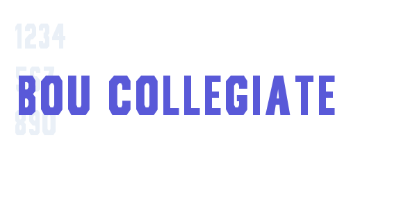 Bou Collegiate font free