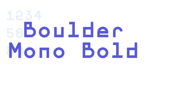 Boulder Mono Bold font free