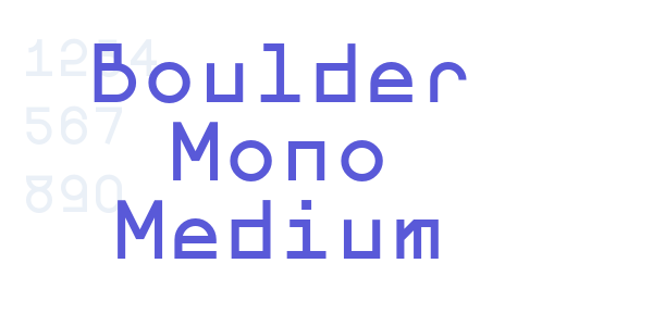 Boulder Mono Medium font free