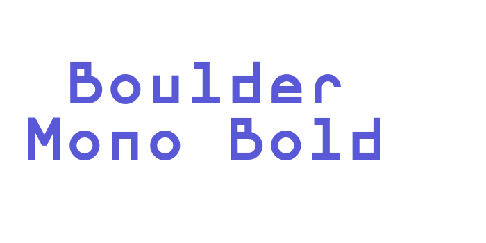 Boulder Mono Bold Font Download