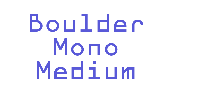 Boulder Mono Medium Font Download