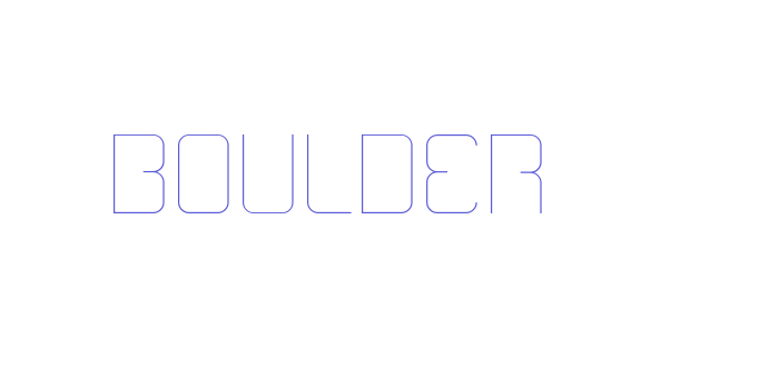 Boulder Font