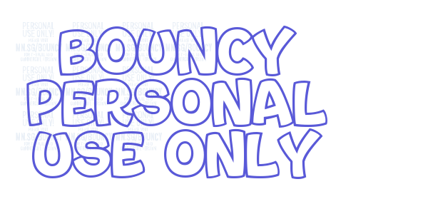 Bouncy PERSONAL USE ONLY font free