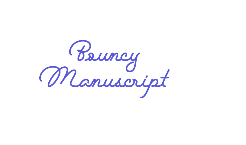 Bouncy Manuscript Font Download