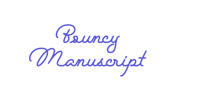 Bouncy Manuscript Font Download