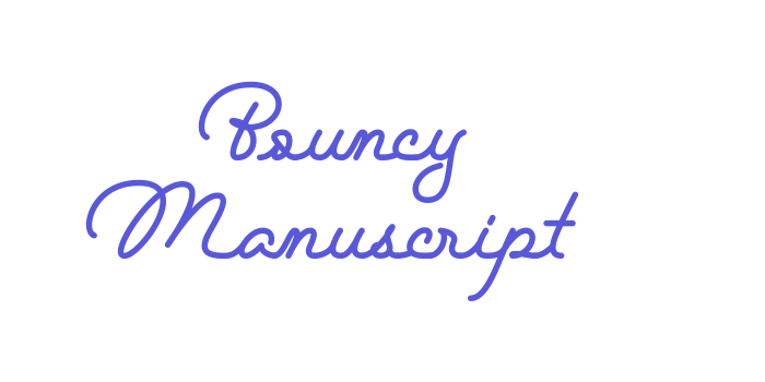 Bouncy Manuscript Font