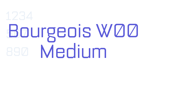 Bourgeois W00 Medium font free