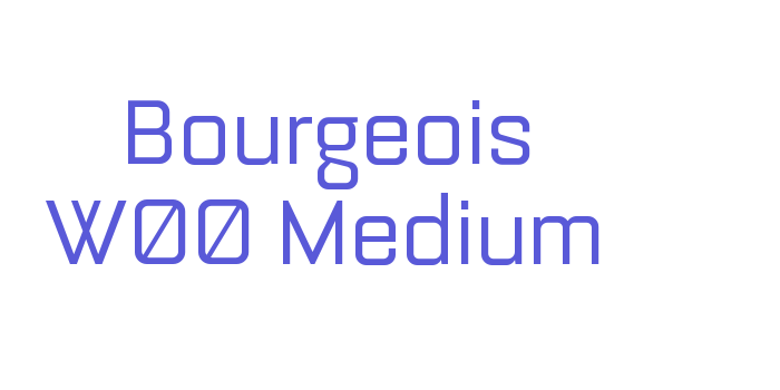 Bourgeois W00 Medium Font