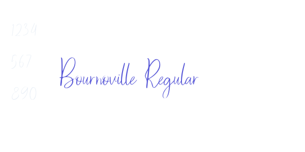 Bournoville Regular font free