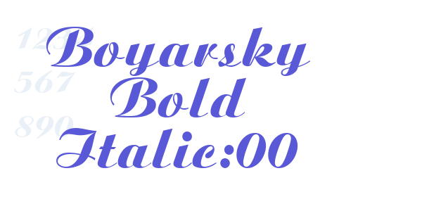 Boyarsky Bold Italic:00 font