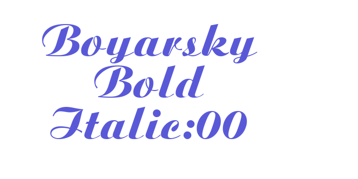 Boyarsky Bold Italic:00 Font Download