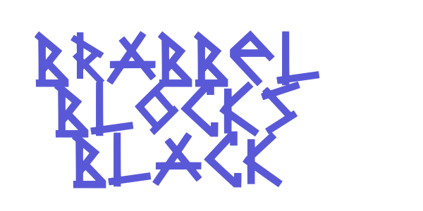 Brabbel Blocks Black font