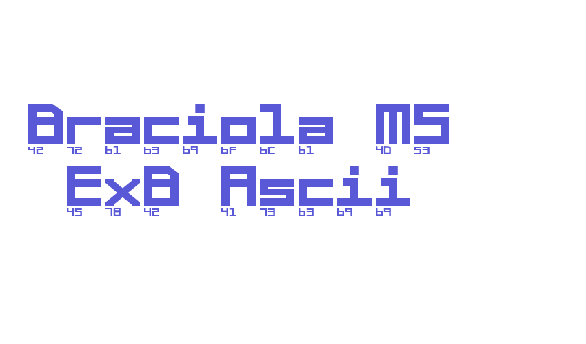 Braciola MS ExB Ascii Font Download