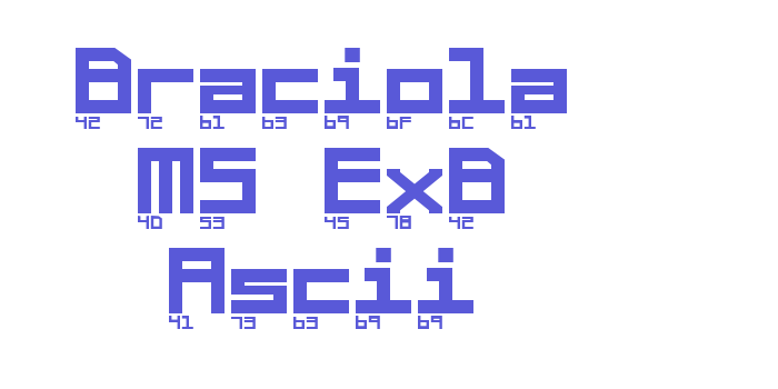 Braciola MS ExB Ascii Font