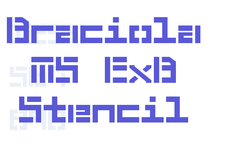 Braciola MS ExB Stencil Font Download