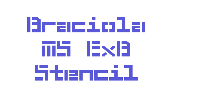 Braciola MS ExB Stencil Font Download