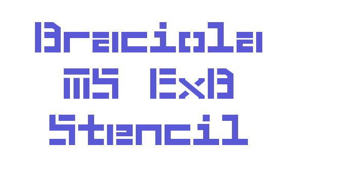 Braciola MS ExB Stencil Font