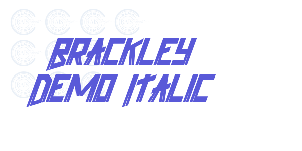 Brackley Demo Italic font